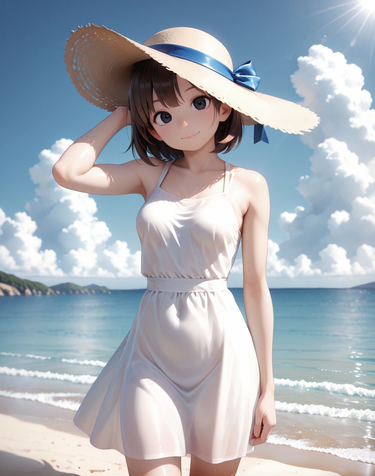 真夏の思い出。百人の男性に射精されたい - サンプル画像 1