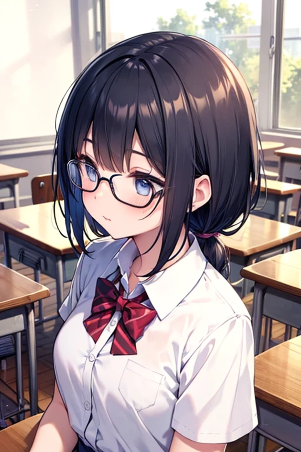 真面目な眼鏡っ子のハメはずし - サンプル画像 2