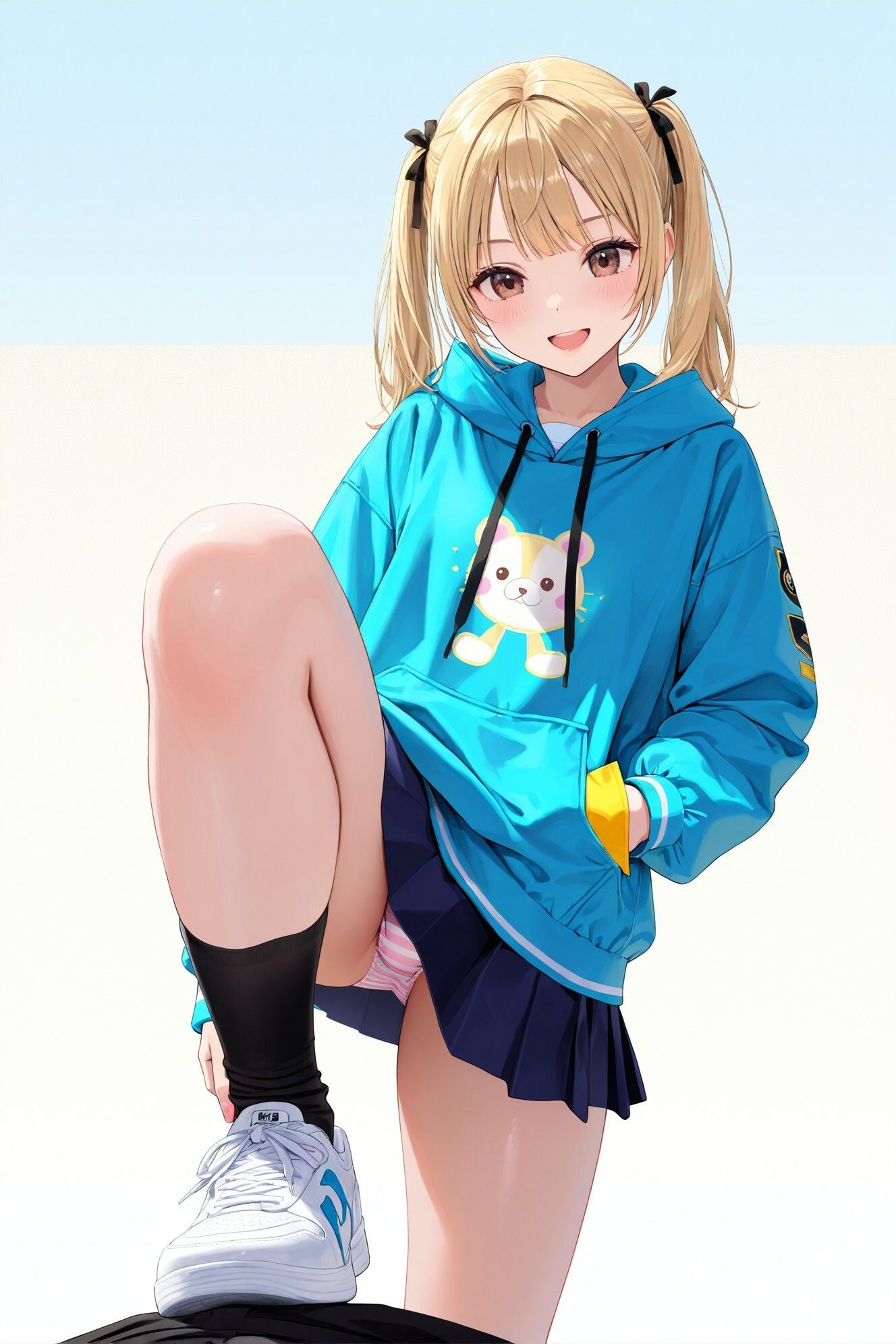 黒ハイソックスJKの踏みつけパンチラ  Vol.2 - サンプル画像 5