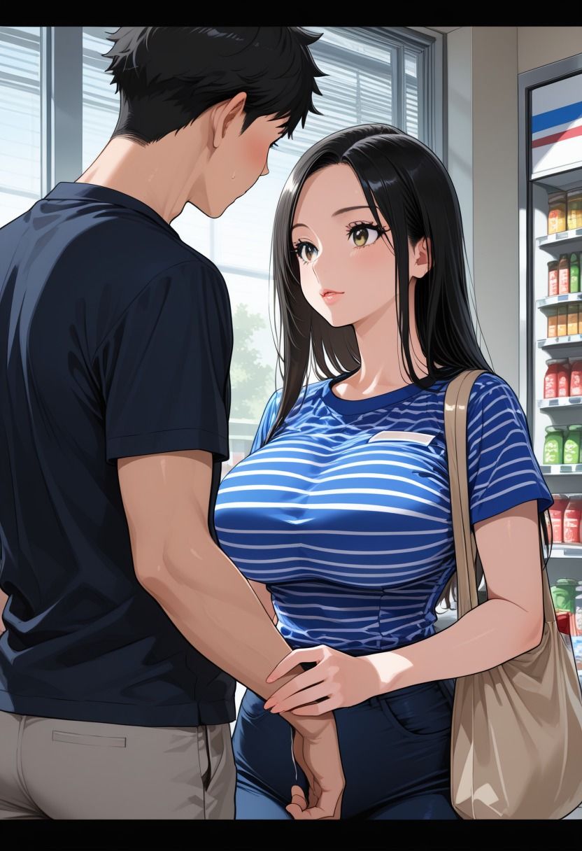 女子校生限定！性処理専門コンビニアルバイト - サンプル画像 1