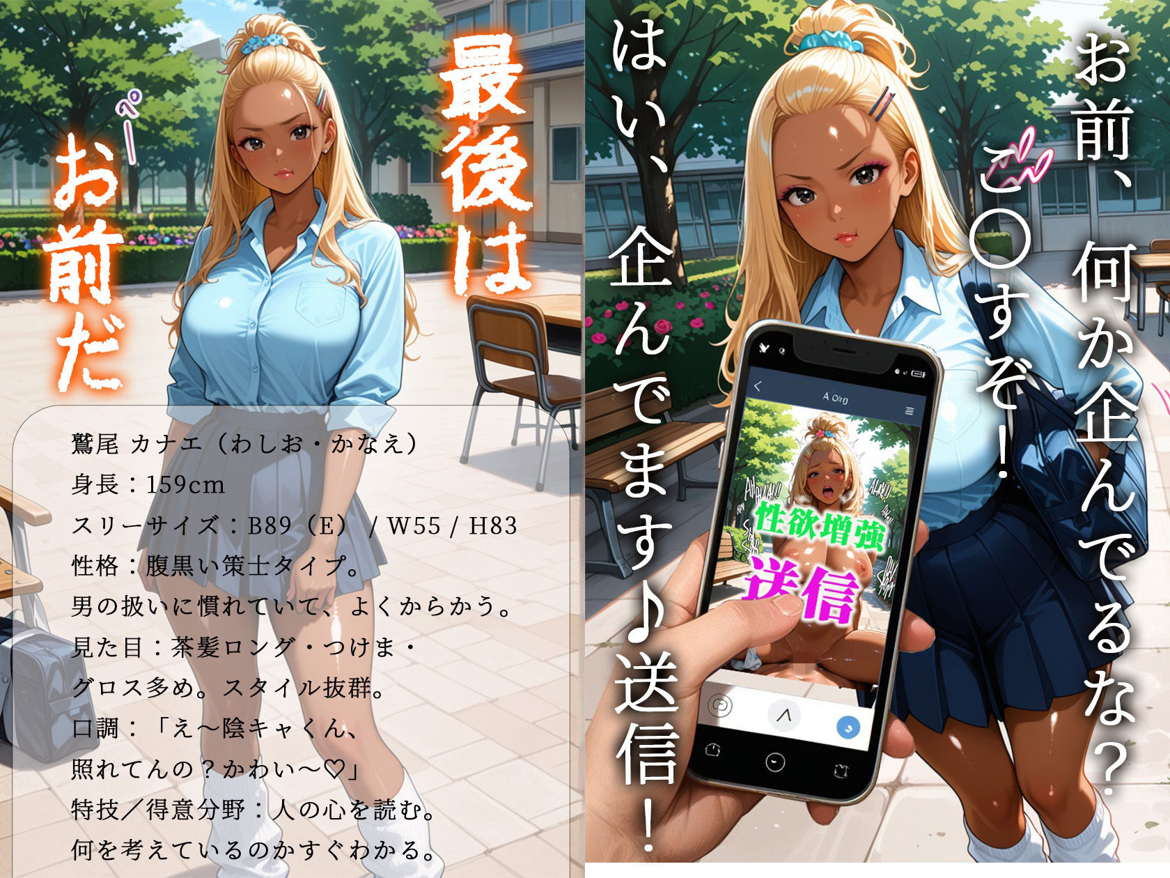 黒ギャルだけに効く性欲増量アプリでムカつく奴らを分からせまくった - サンプル画像 9