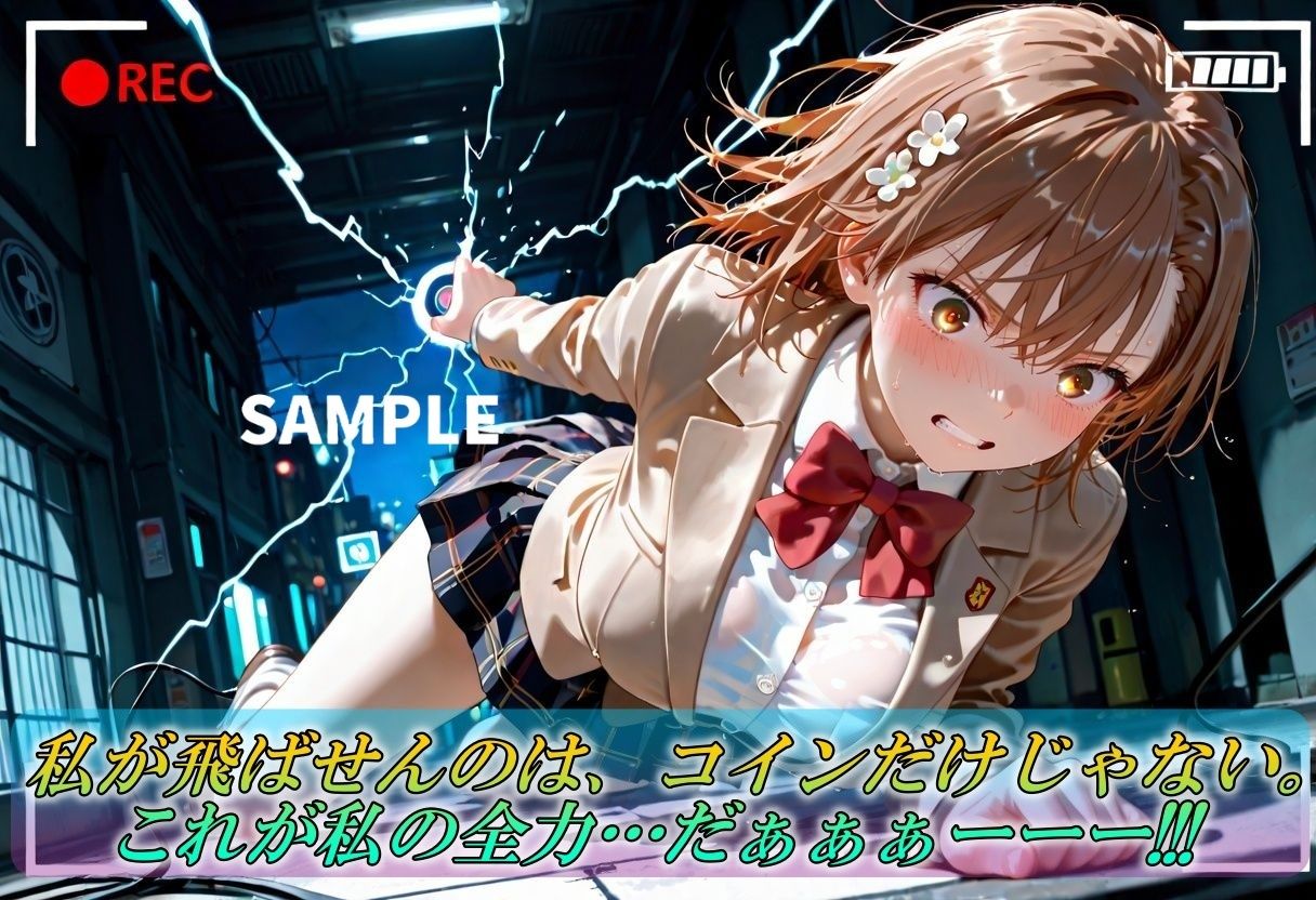 縄に締め付けられた巨乳 〜超電磁砲のプライドが溶ける瞬間〜 - サンプル画像 1