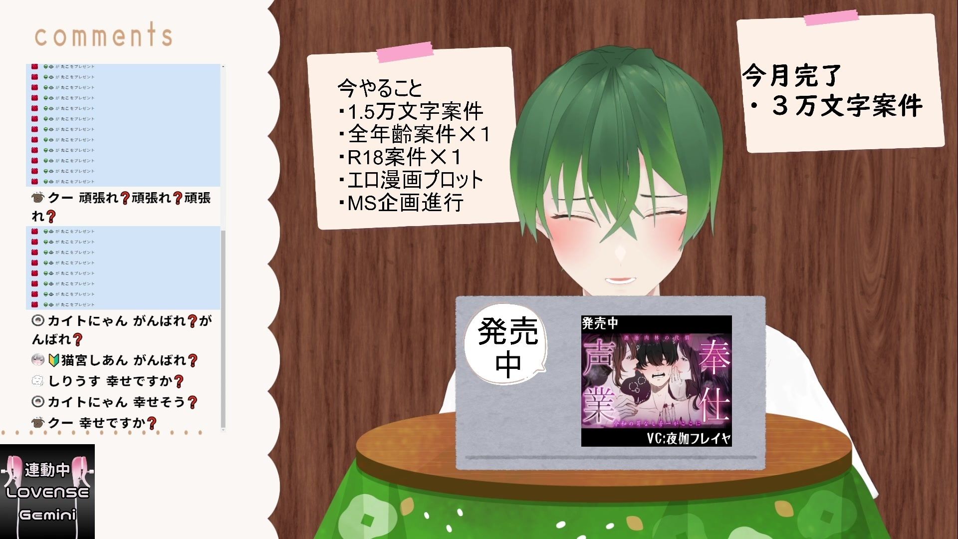 おはようございます（作業配信）（だったはずが開幕から振動）  もんすき - サンプル画像 4