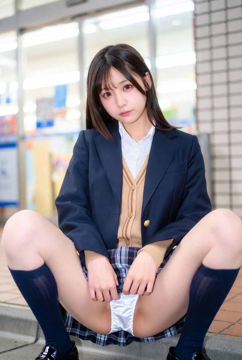 AI美女グラビア写真集〜制服パンチラ集〜vol.2 - サンプル画像 7