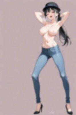 【裸ジーンズ女子】カッコいいポージング詰め合わせ - サンプル画像 8