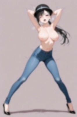 【裸ジーンズ女子】カッコいいポージング詰め合わせ - サンプル画像 9