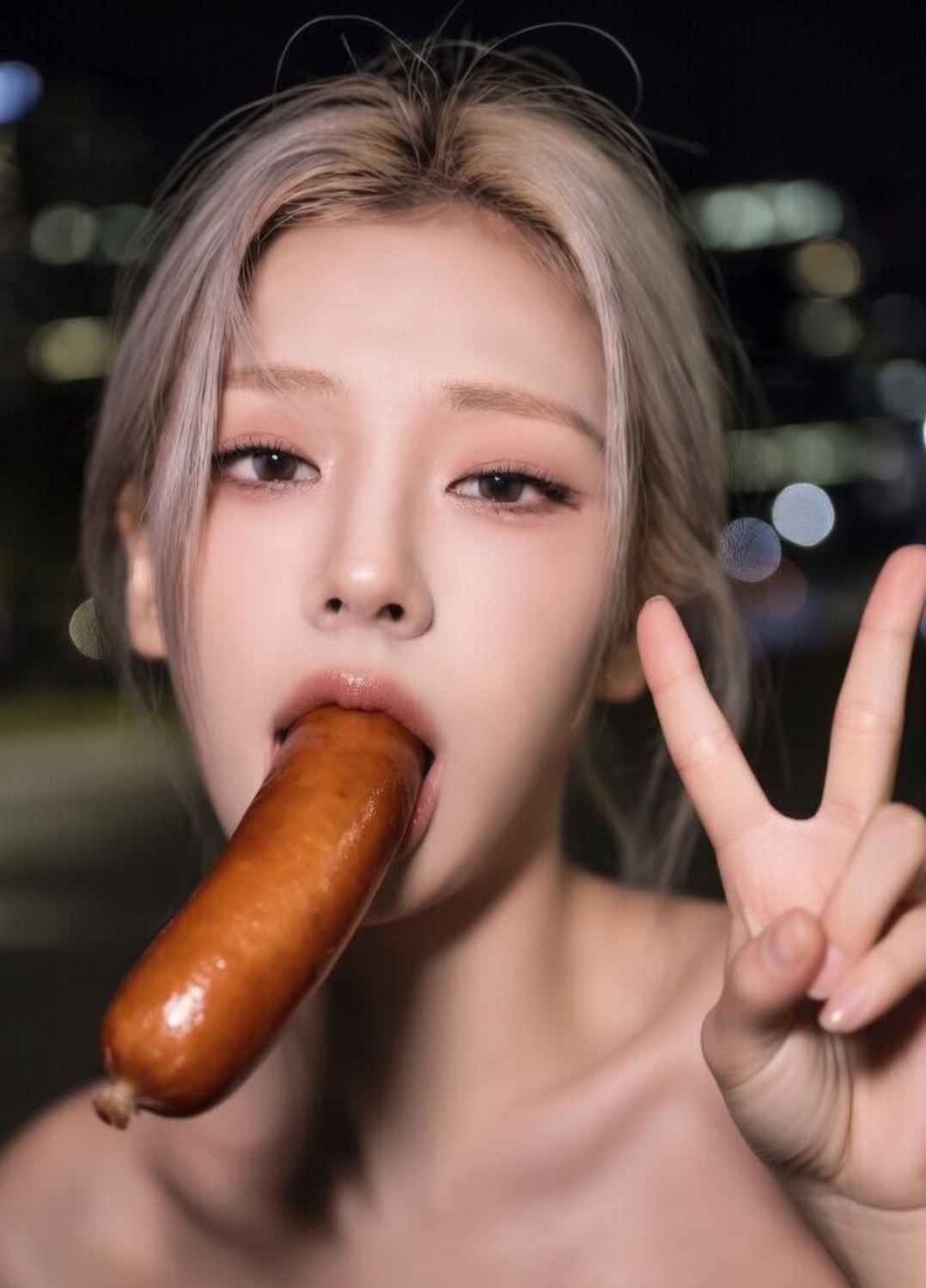 お下品ピース写真集  〜ずっと見ていたいあへ顔ダブルピース〜 - サンプル画像 10