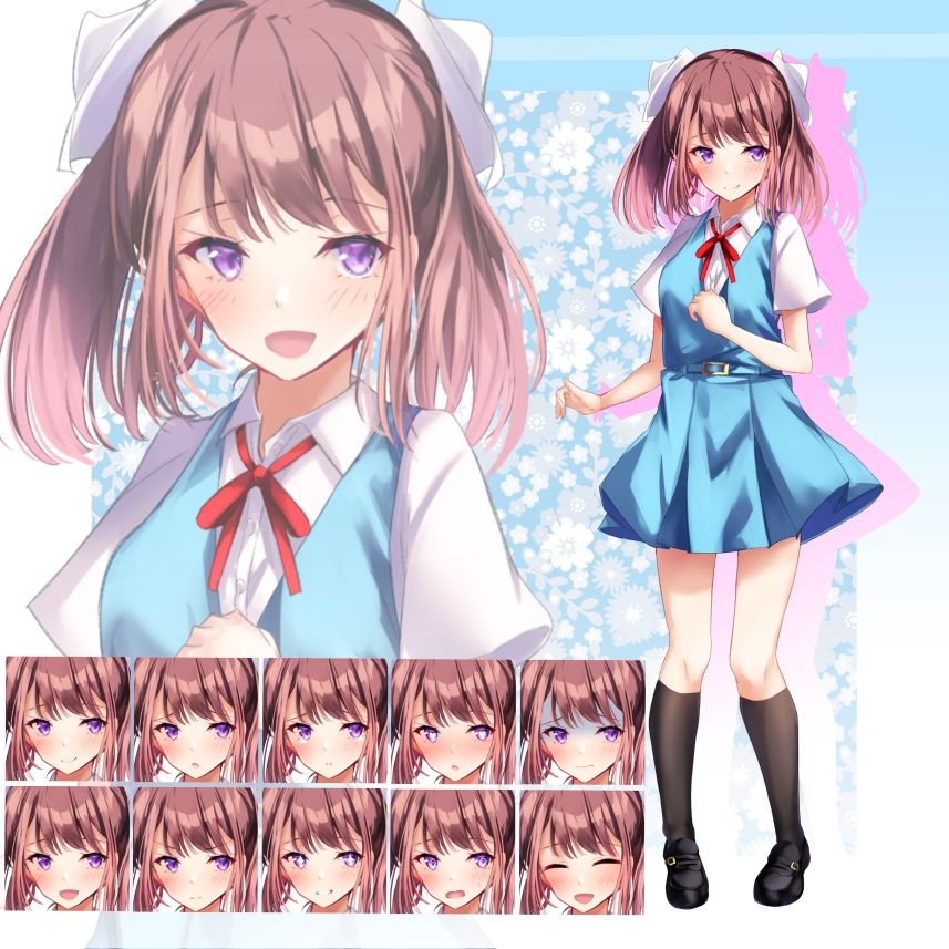 立ち絵素材  学園セット - サンプル画像 2