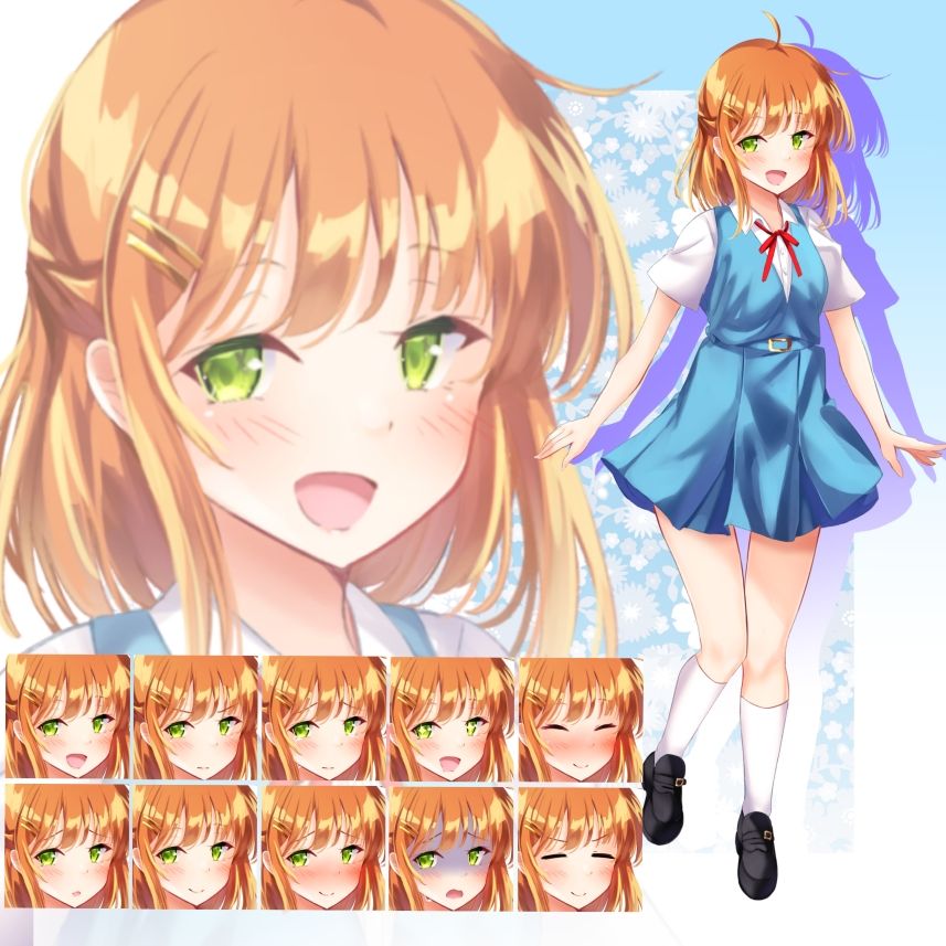 立ち絵素材  学園セット - サンプル画像 4