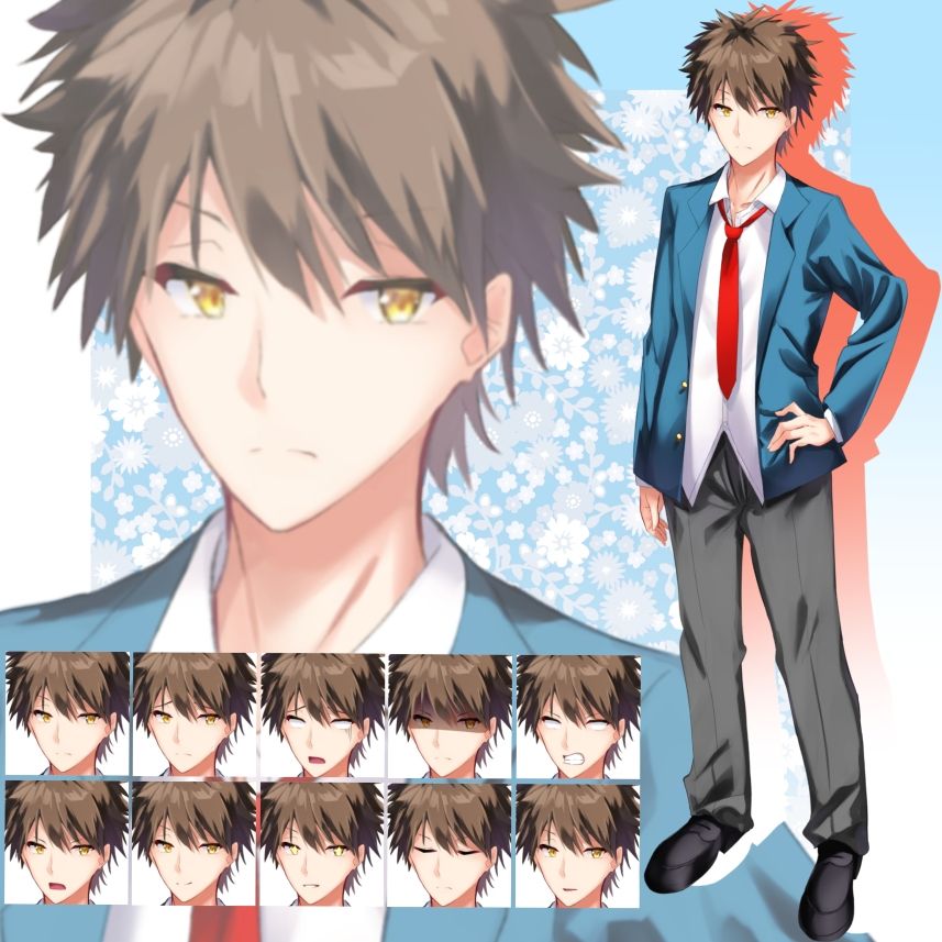 立ち絵素材  学園セット - サンプル画像 5