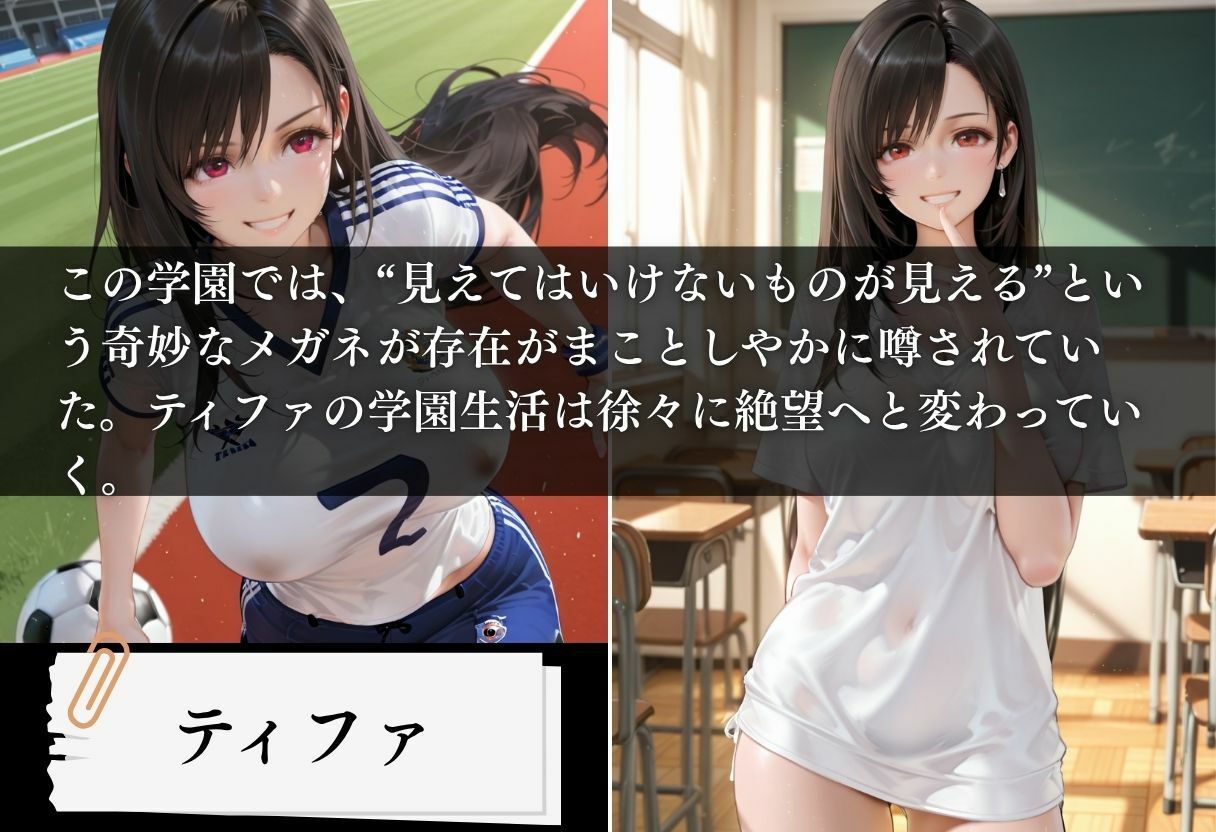 透視学園 ヒロイン妊娠トラブル〜ティファ編〜 - サンプル画像 1