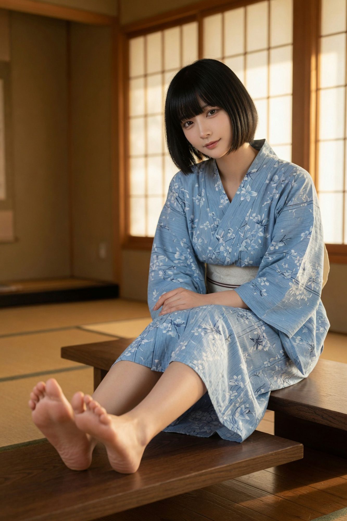 Mio ― 温泉旅館の夜 〜裸足のヨガ講師と秘密の湯〜 - サンプル画像 1