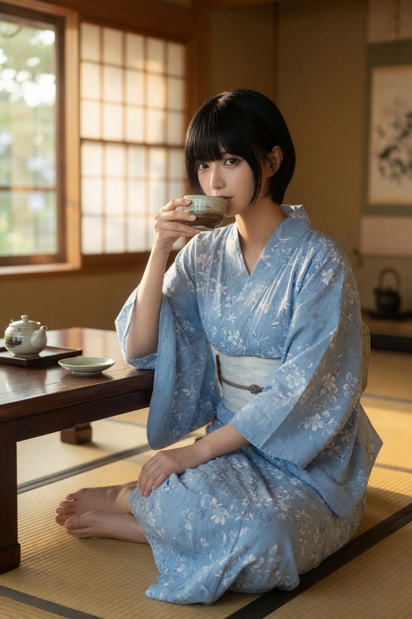 Mio ― 温泉旅館の夜 〜裸足のヨガ講師と秘密の湯〜 - サンプル画像 5