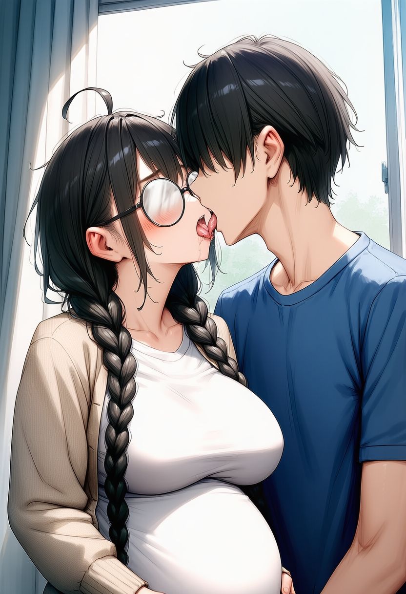 ムチムチメガネとsexして妊娠させて出産させてを2回 - サンプル画像 10