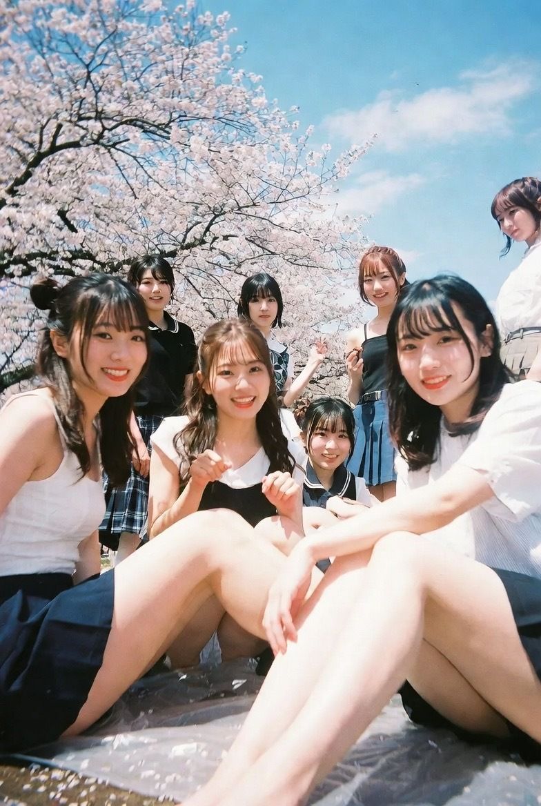 NAI-002 公園お花見美脚覗き 〜AI美女の無防備な脚線美と桜の下で〜 - サンプル画像 6