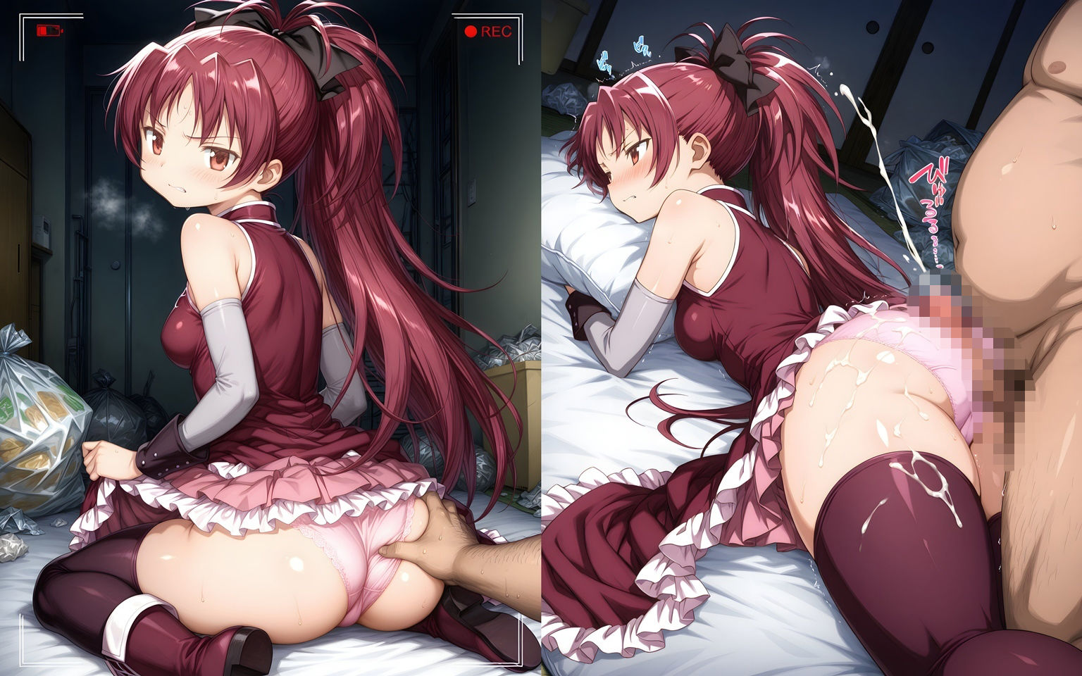 お持ち帰りされた魔法少女達がおじさんと朝までSEX - サンプル画像 5