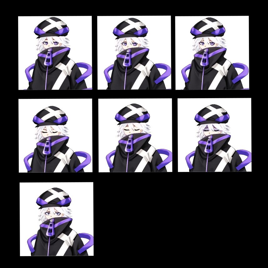 立ち絵素材  サイバーパンク風の少年 - サンプル画像 2