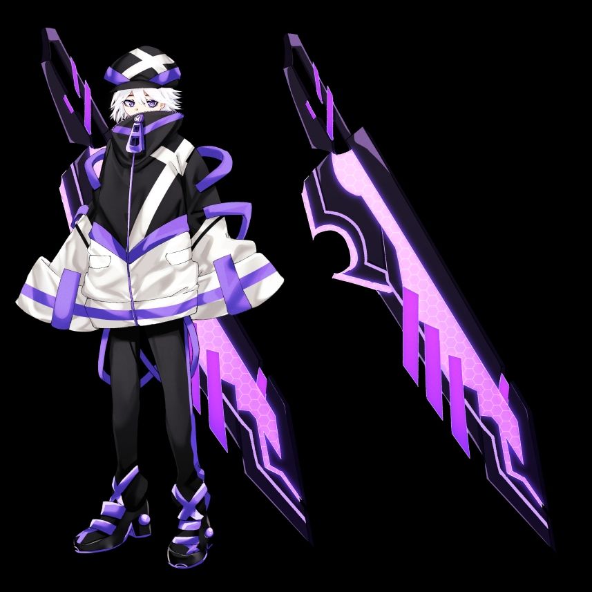 立ち絵素材  サイバーパンク風の少年 - サンプル画像 3