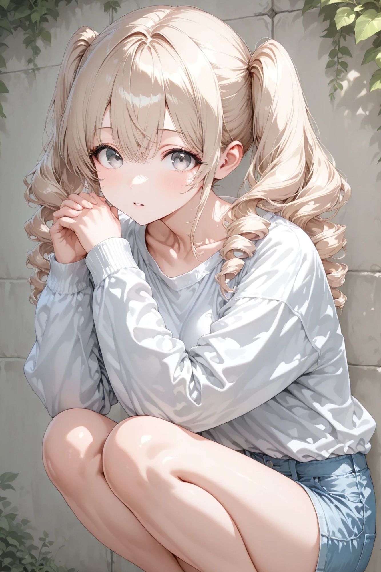 紬 - 白い壁 - 【ヌード集】 - サンプル画像 2