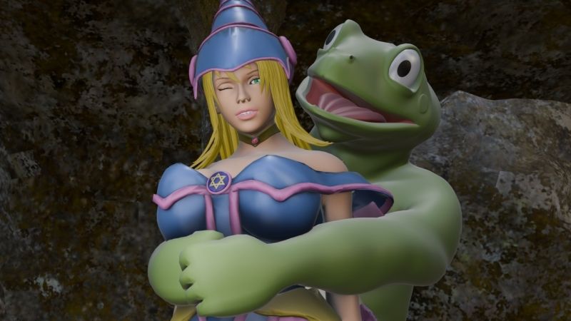 敗北の黒魔導士  〜魔物蛙の毒息に堕ちる〜 - サンプル画像 1