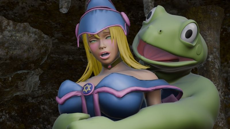 敗北の黒魔導士  〜魔物蛙の毒息に堕ちる〜 - サンプル画像 3