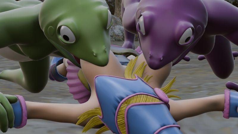 敗北の黒魔導士  〜魔物蛙の毒息に堕ちる〜 - サンプル画像 5