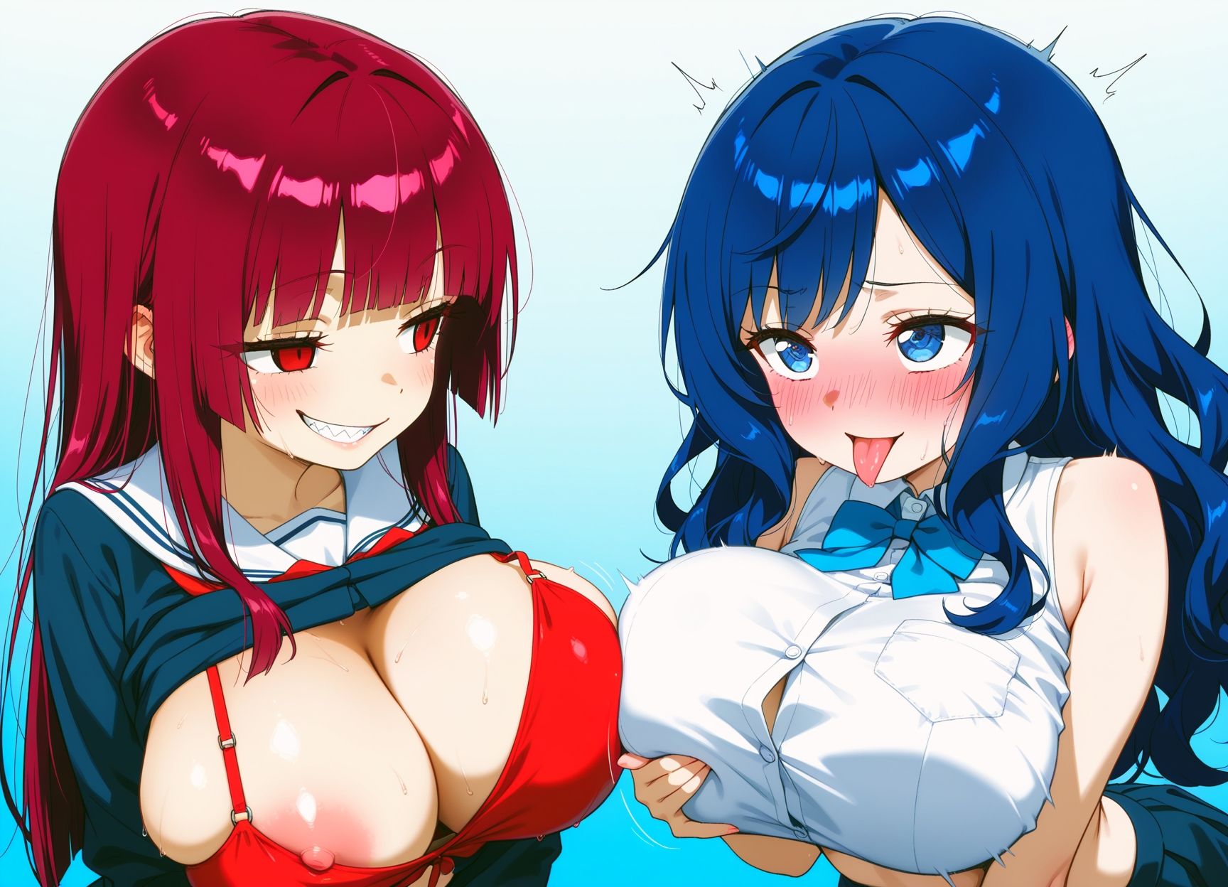 おっぱいから始まる百合の蜜夜 - サンプル画像 1