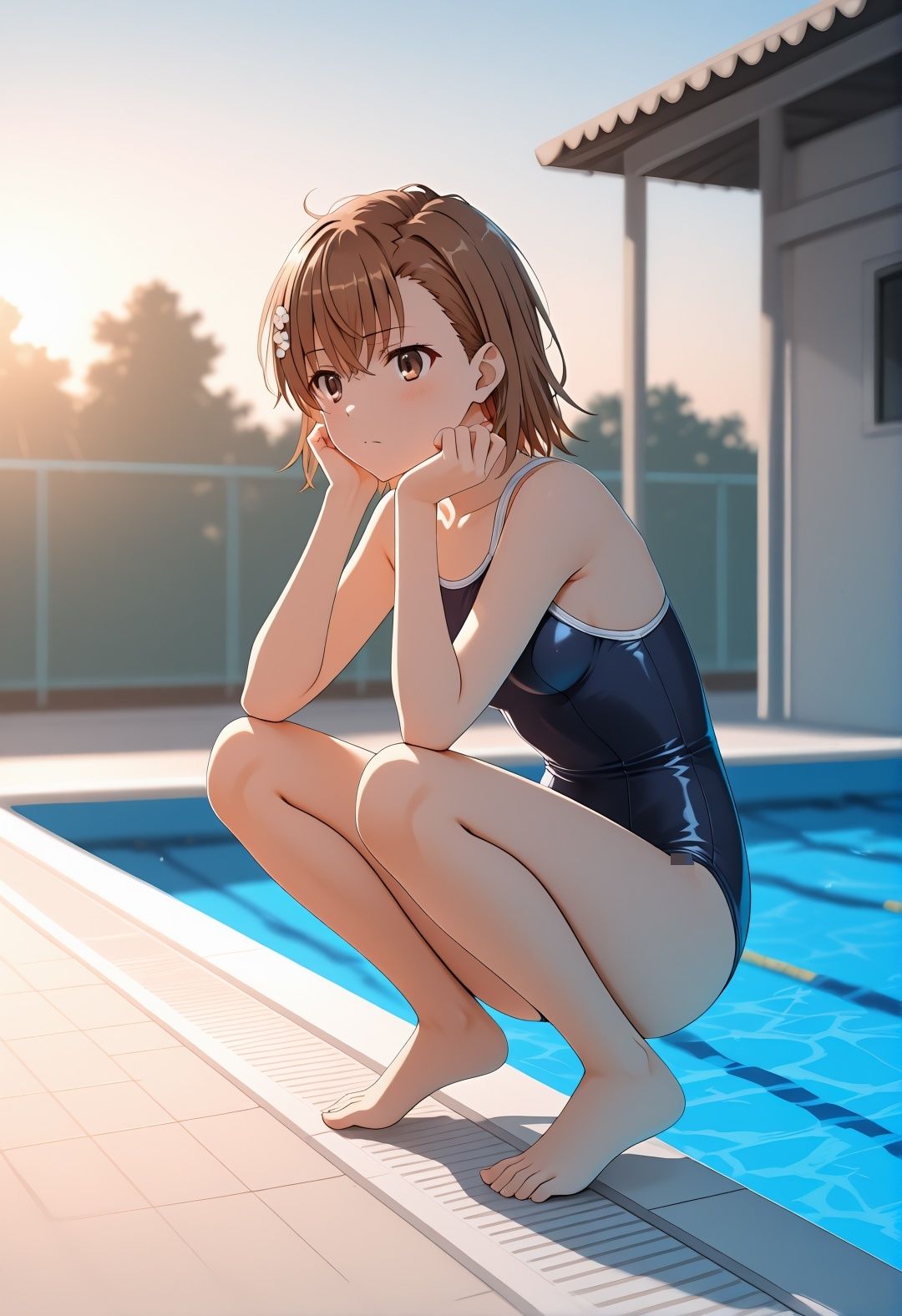 美〇が学校でエロい目に遭う超〇磁砲パロディ 制服・スク水・緊縛中出し - サンプル画像 6