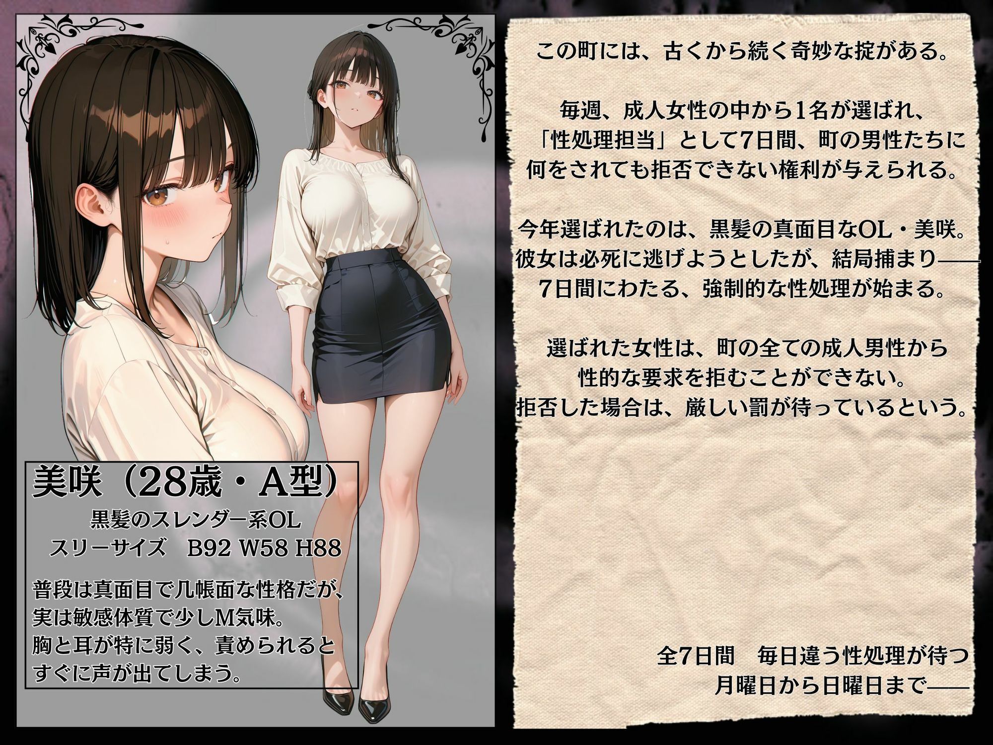 強●性処理週間 -黒髪OL 美咲の場合- - サンプル画像 1