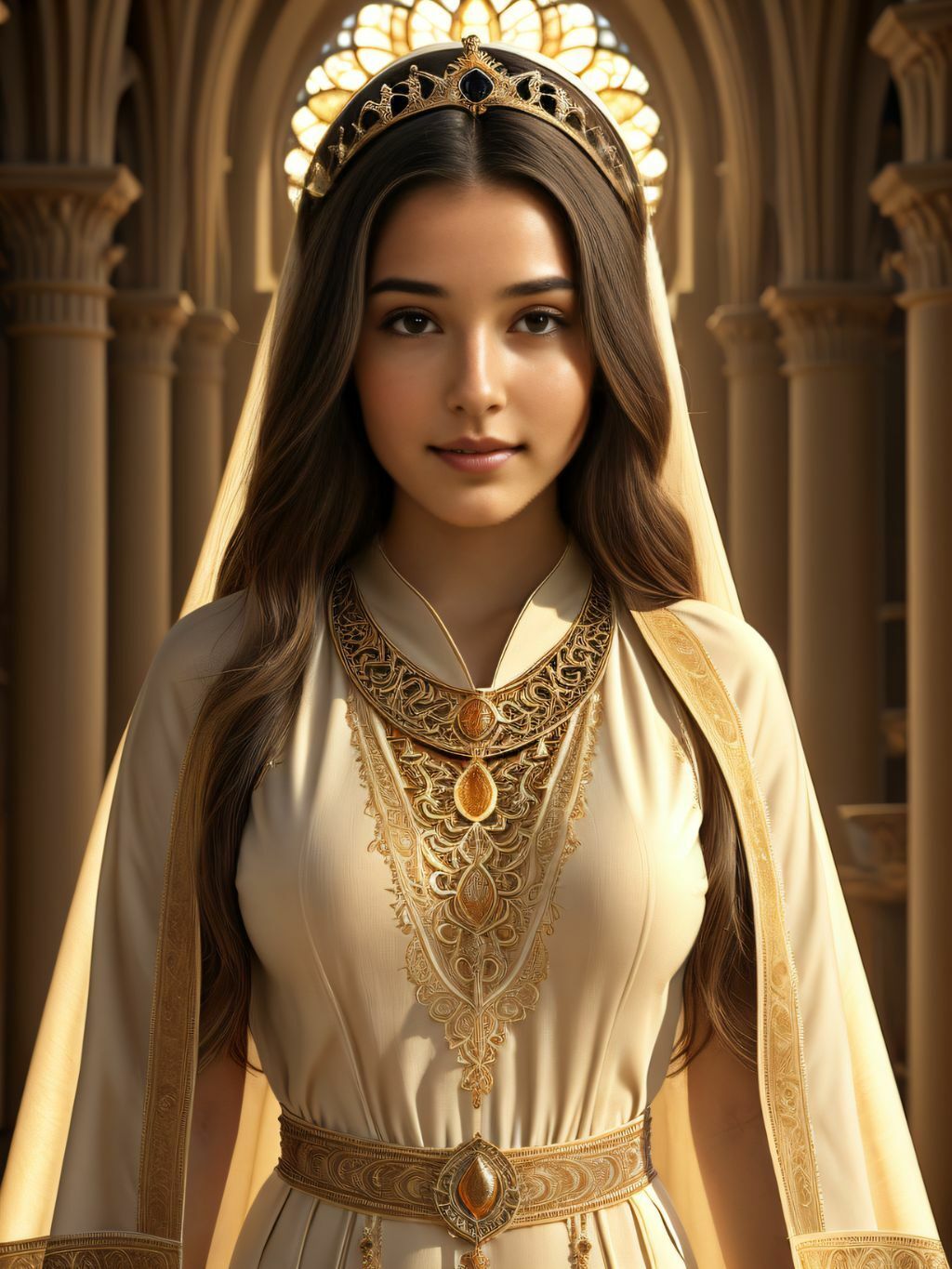 Lumina Ascend ？ Golden Silhouette Vol.01 神聖なる黄金の女神ポートレート集（高品質AIアート） - サンプル画像 3