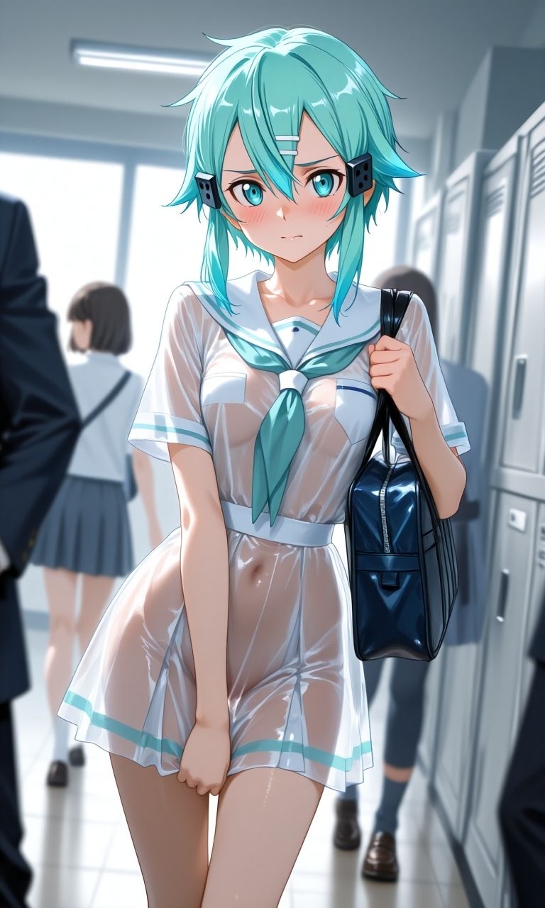 シ〇ン  スケスケセーラー服でHな日常 - サンプル画像 1