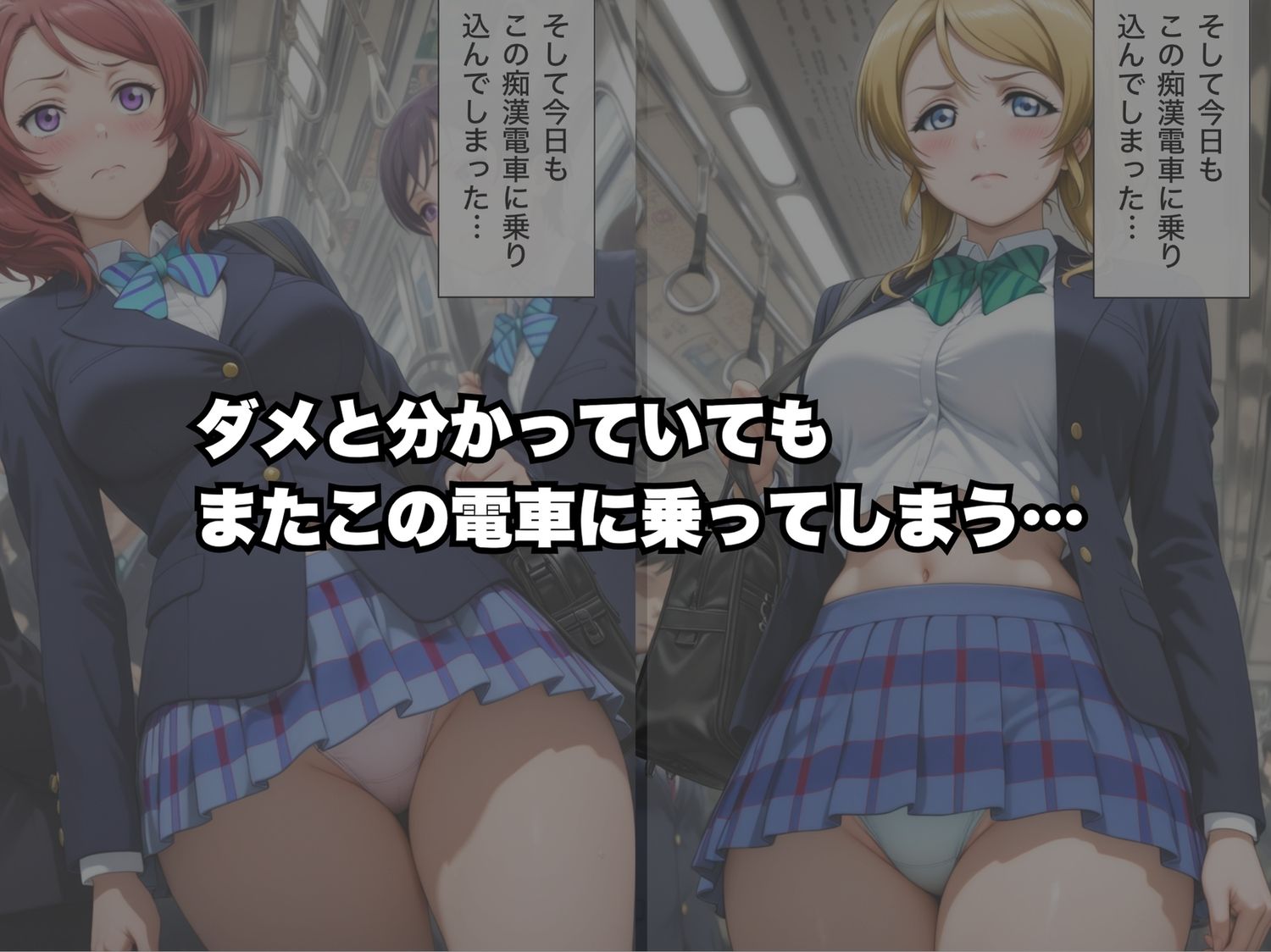 痴●電車で彼女たちの本当の妖美が露わにされる件〜ラブ◯イブ！編〜 - サンプル画像 6