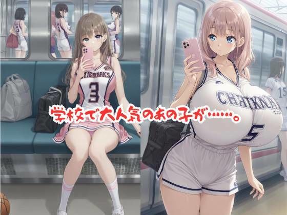 【465P】学校で大人気のバスケ部がキモイおじさん達の標的に…痴○電車編 - サンプル画像 1