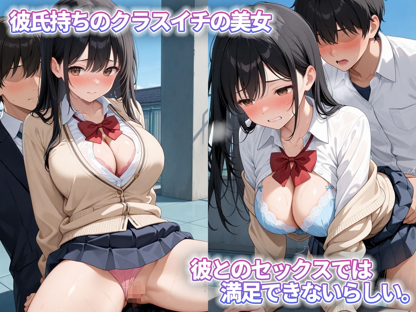 『巨乳女子NTR』 - 彼氏じゃ満足できないらしく、毎日俺の巨根で絶頂セックス - サンプル画像 1