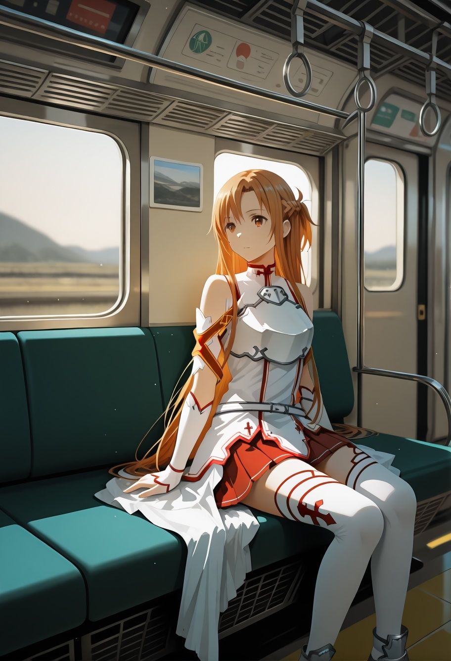 S〇Oア〇ナ電車痴●悶絶！巨乳美少女が連続絶頂イキ狂う170枚CG集 - サンプル画像 1