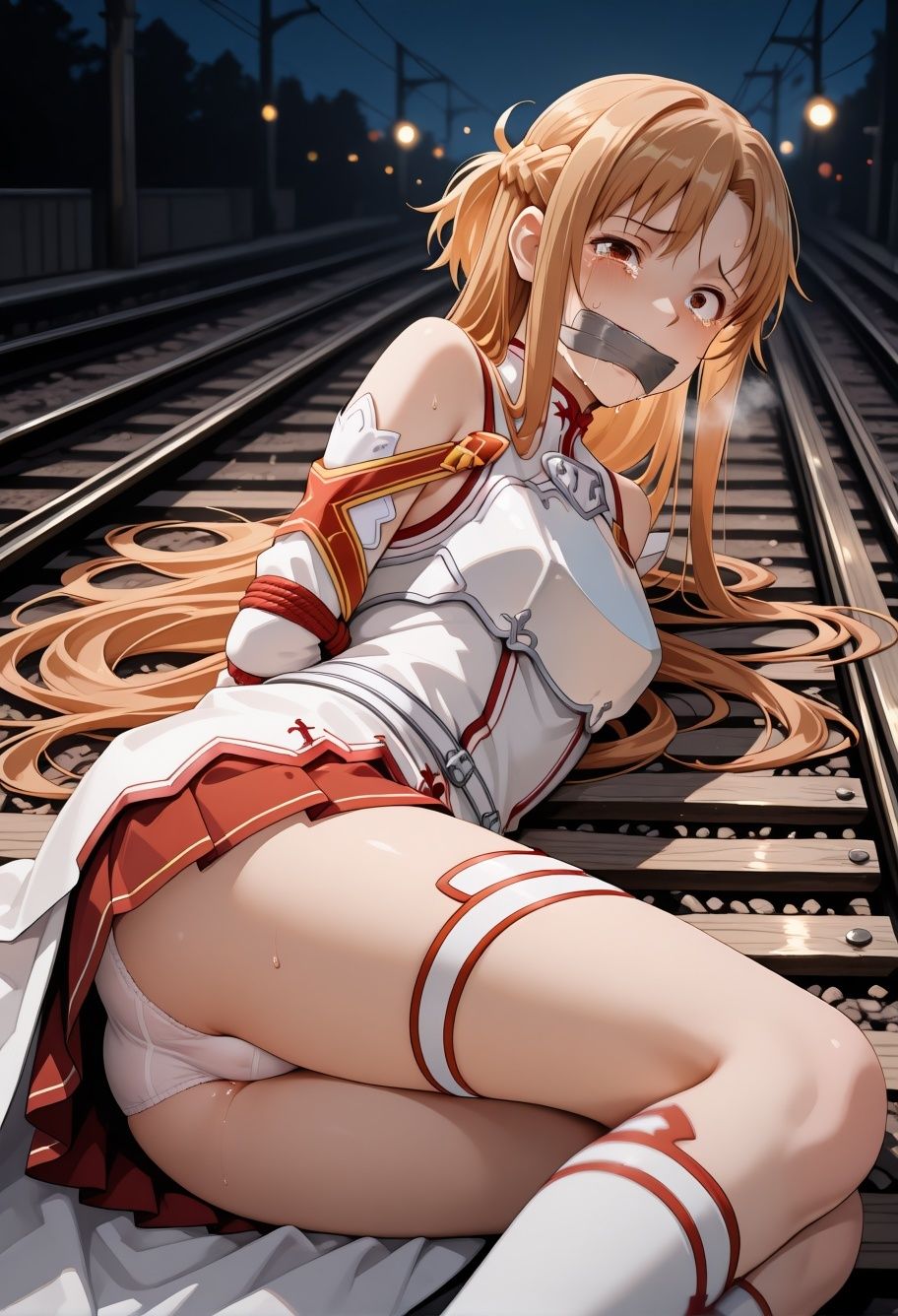 S〇Oア〇ナ電車痴●悶絶！巨乳美少女が連続絶頂イキ狂う170枚CG集 - サンプル画像 8