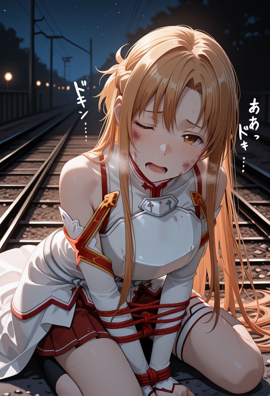 S〇Oア〇ナ電車痴●悶絶！巨乳美少女が連続絶頂イキ狂う170枚CG集 - サンプル画像 9