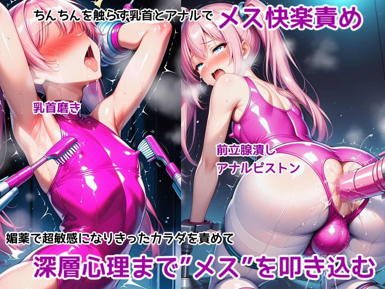 男の娘メス堕ち調教・ケツイキ機械姦〜機械責めでメスイキを仕込まれてちんぽ付きケツまんこマゾメスにされちゃう男の娘の話 - サンプル画像 2