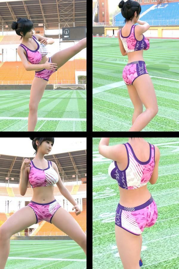『理想の彼女を3DCGで作ります』から生まれたバーチャルアイドル「一ノ瀬廻里（いちのせめぐり）」の陸上競技風写真集:Uniform_01 - サンプル画像 1