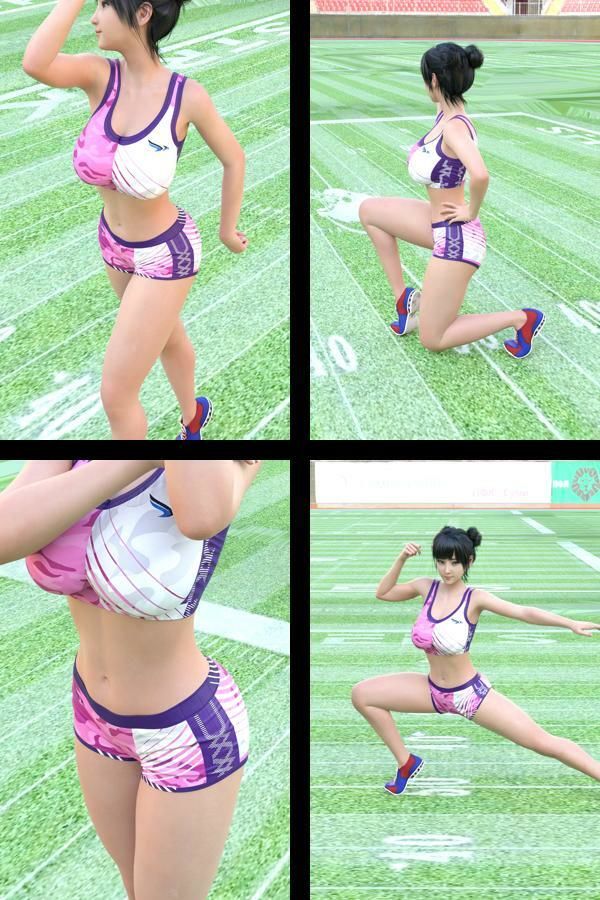 『理想の彼女を3DCGで作ります』から生まれたバーチャルアイドル「一ノ瀬廻里（いちのせめぐり）」の陸上競技風写真集:Uniform_02 - サンプル画像 2