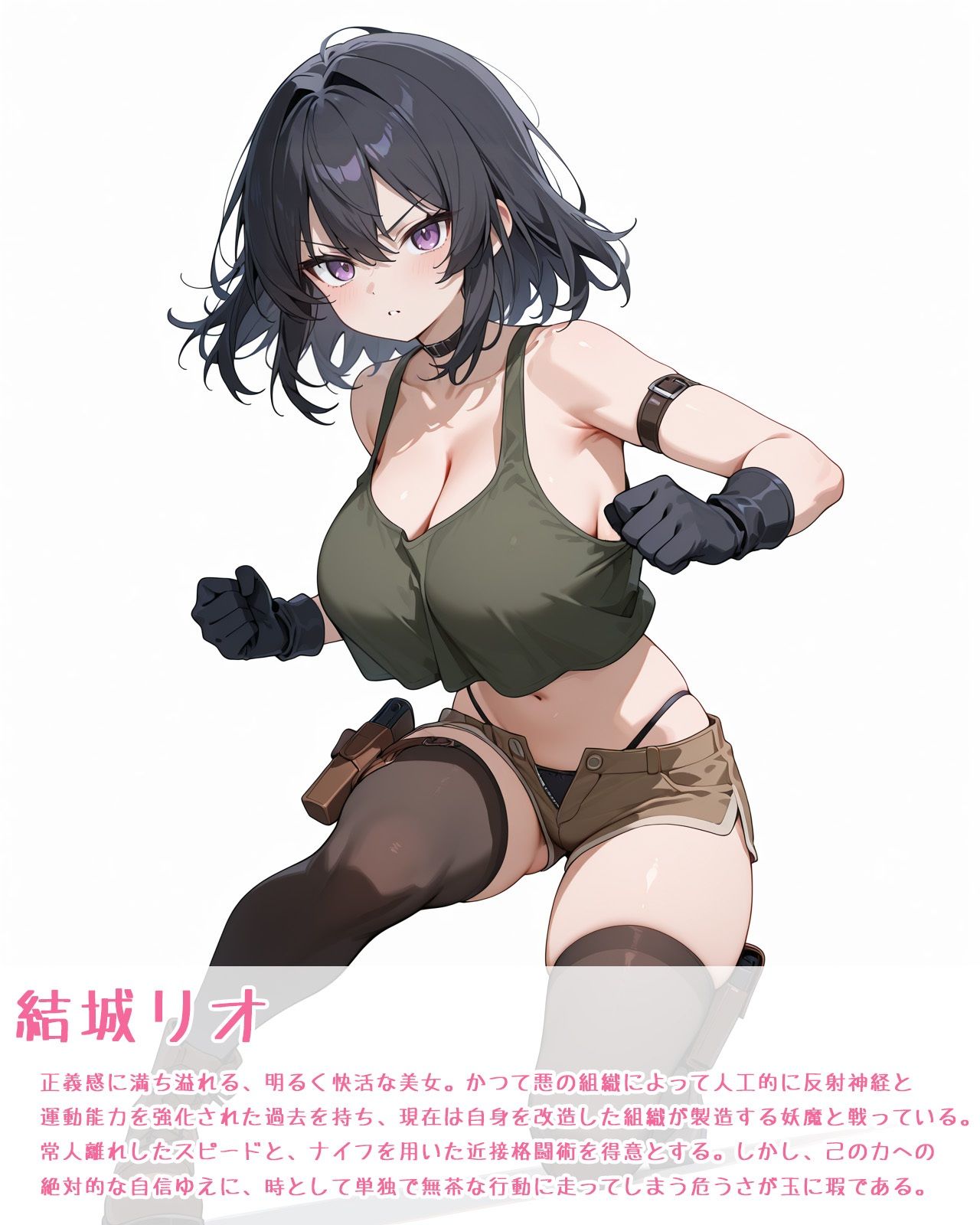 巨乳少女は触手に勝てない［AIイラスト集Vol.03］（セリフ付き） - サンプル画像 1