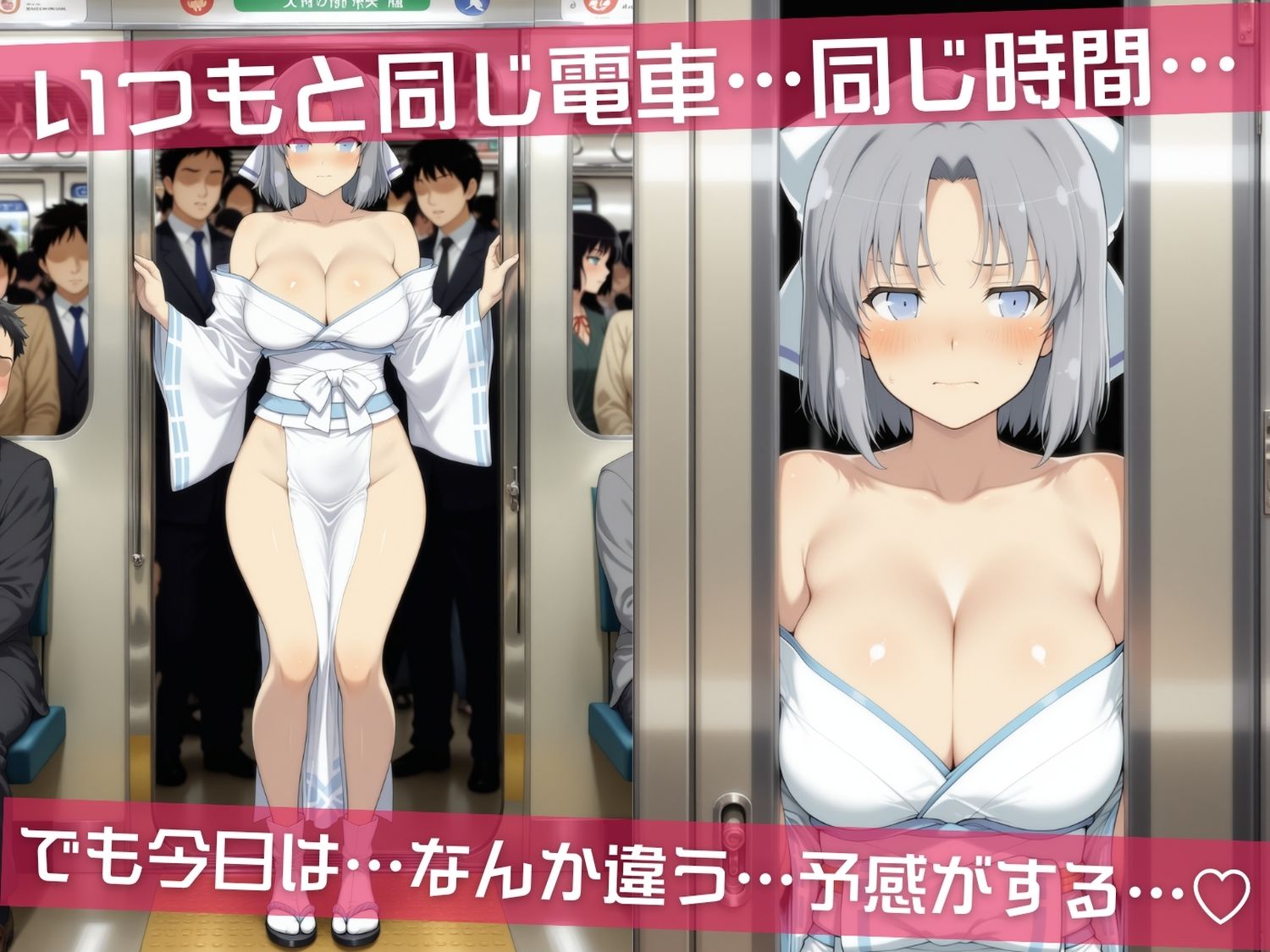 満員電車痴●地獄 肉便器化計画 閃乱カ●ラ編 - サンプル画像 1