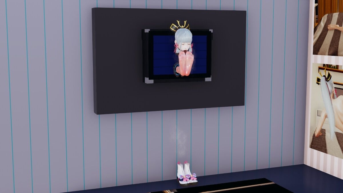 神〇綾華 停雲の壁足調教（〇神、崩〇スターレイル） 2章 密室壁足調教 - サンプル画像 1