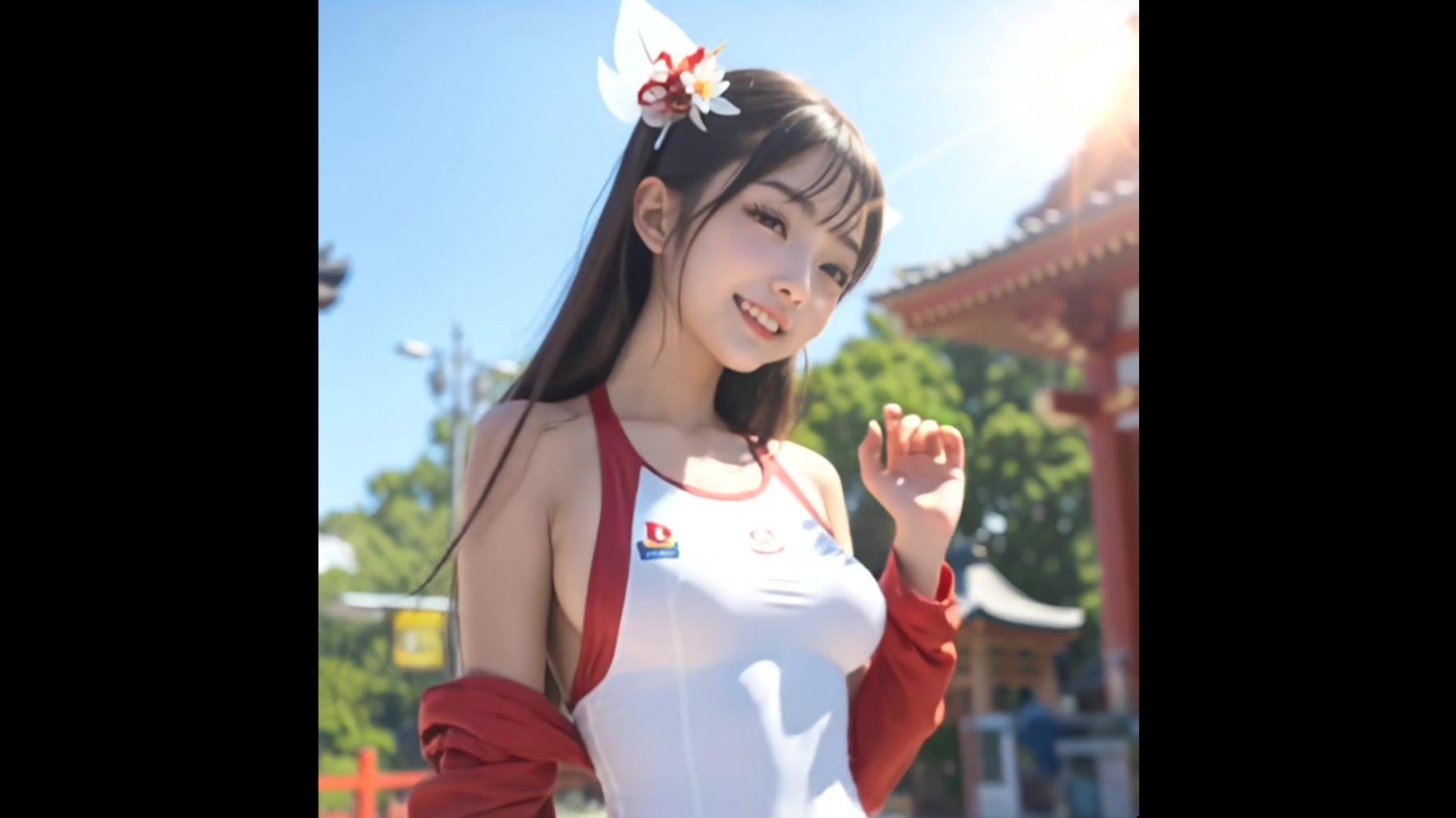 【動画版】競泳水着の彼女【1月】【AIグラビア】 - サンプル画像 2