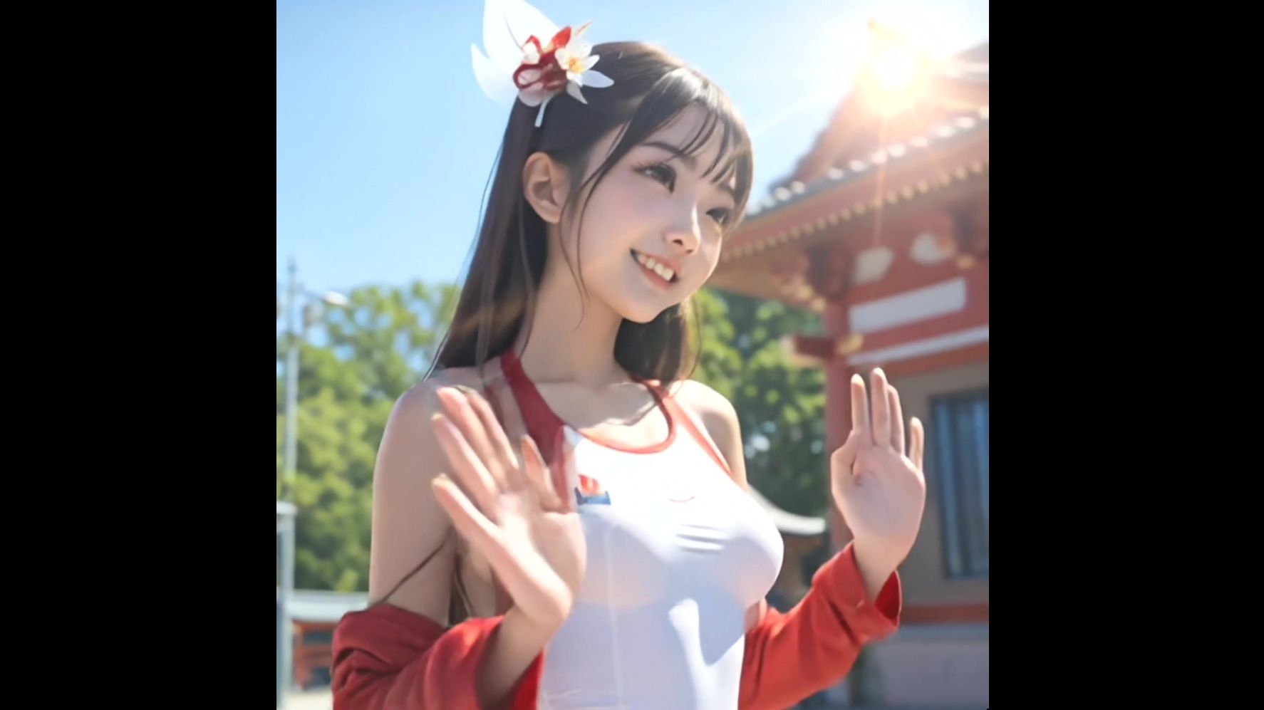 【動画版】競泳水着の彼女【1月】【AIグラビア】 - サンプル画像 3