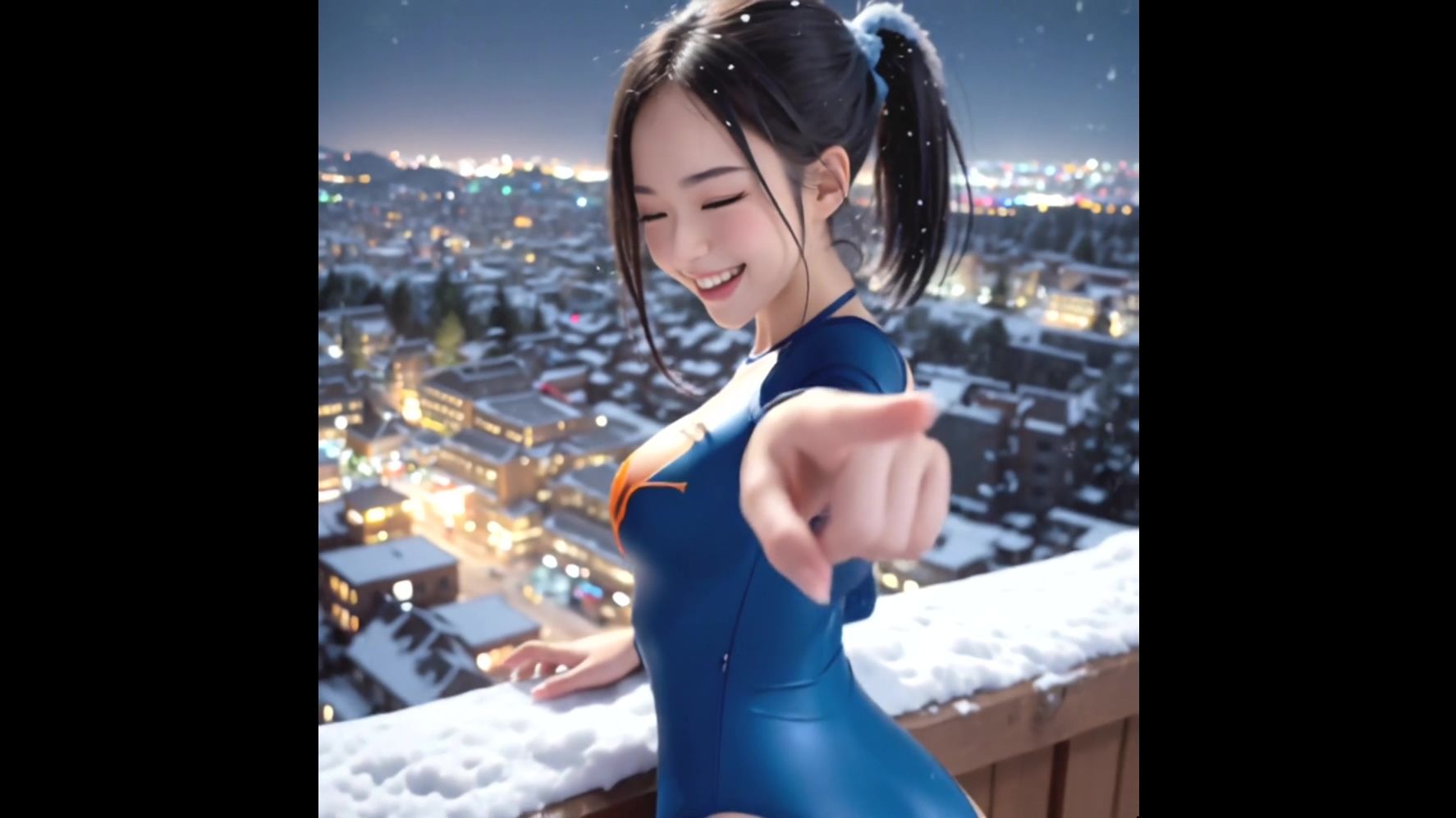 【動画版】競泳水着の彼女【1月】【AIグラビア】 - サンプル画像 9