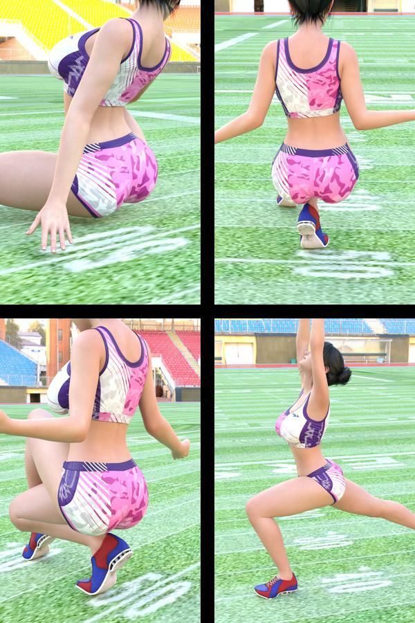 『理想の彼女を3DCGで作ります』から生まれたバーチャルアイドル「一ノ瀬廻里（いちのせめぐり）」の陸上競技風写真集:Uniform_08 - サンプル画像 1