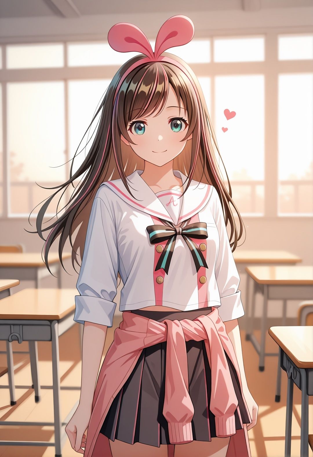 キズ〇アイVTuberパロディ 学校で眼鏡越し全裸！バニー耳制服少女が犯●れまくる498枚CG集 - サンプル画像 2