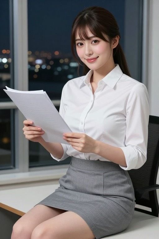 残業後、清楚系OLの隠された性癖が露に。 - サンプル画像 2
