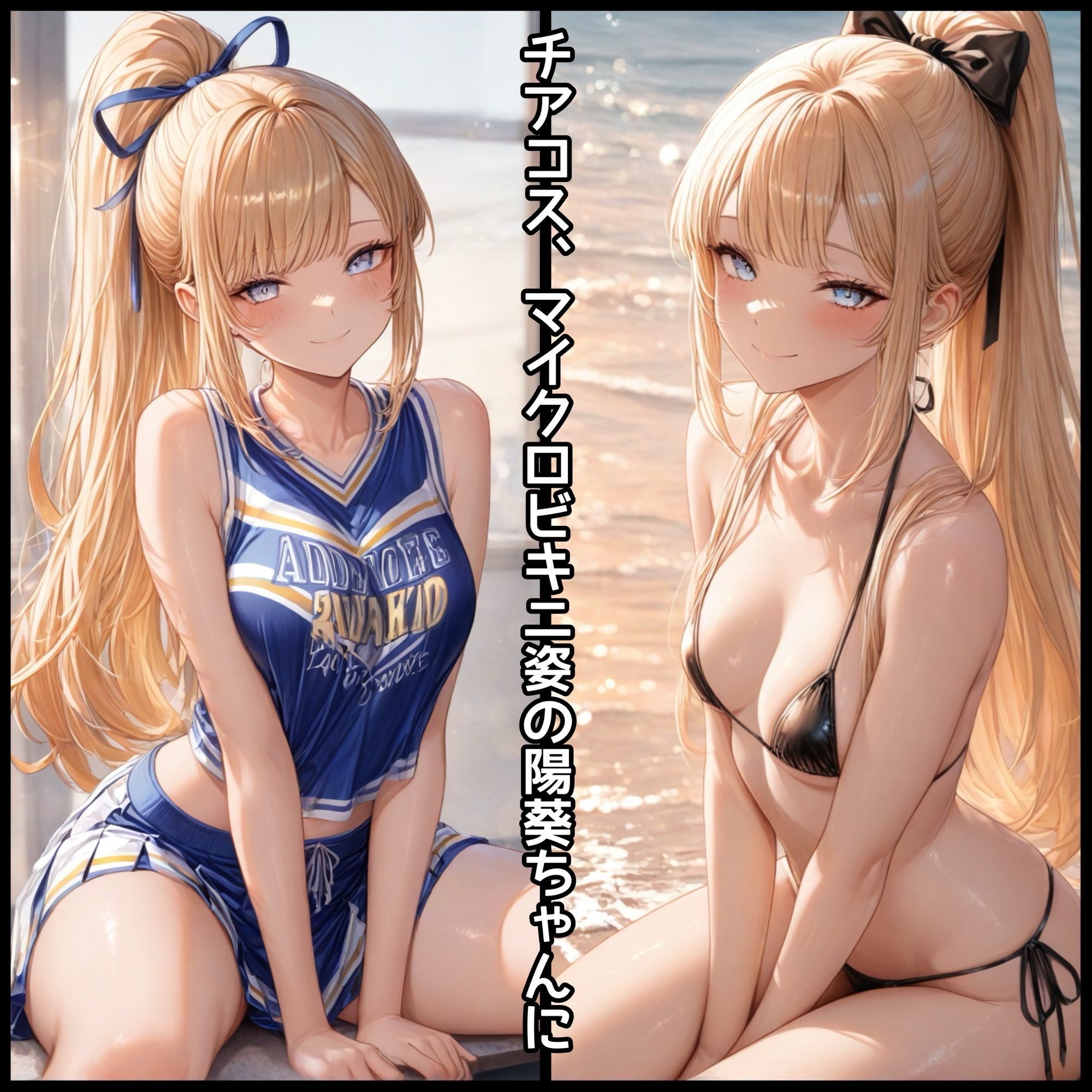陽葵ちゃんHイラスト集vol.2【チアガール、マイクロビキニ編】 - サンプル画像 1